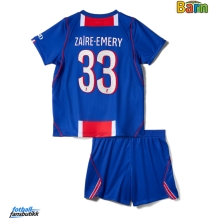 Paris Saint-Germain Warren Zaire-Emery #33 Hjemmedraktsett Barn 2026-27 Kortermet (+ Korte bukser)